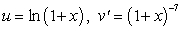 <strong>To evaluate the integral by Integration by Parts, the convenient choice is</strong> A) B) C) D) E)
