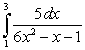 Evaluate the integral .