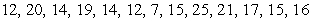 Use the Trapezoidal Rule to determine the average number of customers in the store during a 2-hour interval if the number of customers recorded at 10-minute intervals are .