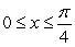 Calculate the area of the region enclosed by and for .