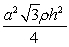 <strong>The work (against gravity) required to build a right pyramid of height , with equilateral triangle base of side length , using stones of density is </strong> A) . B) . C) . D) . E) none of the above.