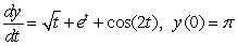 Solve the initial value problem .