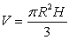 The volume of a cone of radius and height is . What is the average rate of change of if the radius increases from 1 to 3 and the height remains unchanged?