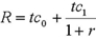 Assume two people, Tom and Rose, live for two periods and are taxed on consumption in both periods. In period 0, Rose has consumption of 50. In period 1, Rose has consumption of 50. Tom has consumption of 40 in period 0. Use the formula below for lifetime consumption tax liability, Ri, to find out what Tom's period 1 consumption must be, to ensure that tax liabilities between the two are equal, if the consumption tax rate is 9% and the rate of interest is 4%,