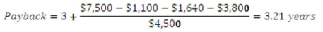 <strong> A project has an initial cost of $6,500.The cash inflows are $900,$2,200,$3,600,and $4,100 over the next four years,respectively.What is the payback period?</strong> A) 1.73 years B) 2.51 years C) 2.94 years D) 3.51 years E) 3.94 years