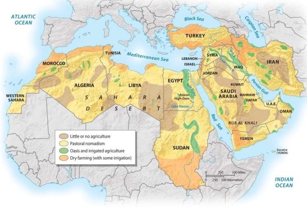 <strong>In which country of Southwest Asia and North Africa would you be MOST likely to find dryland agriculture? </strong> A) Iraq B) Israel C) Turkey D) Saudi Arabia E) Egypt
