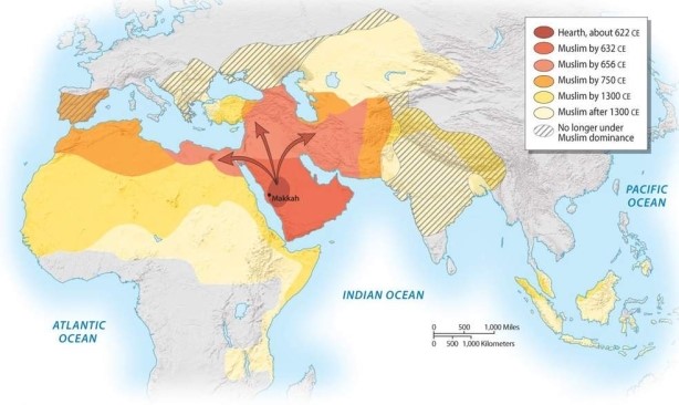 <strong>In what year did Islam originate in the region of North Africa and Southwest Asia? </strong> A) 346 CE B) 622 CE C) 1022 CE D) 1289 CE E) 1492 CE