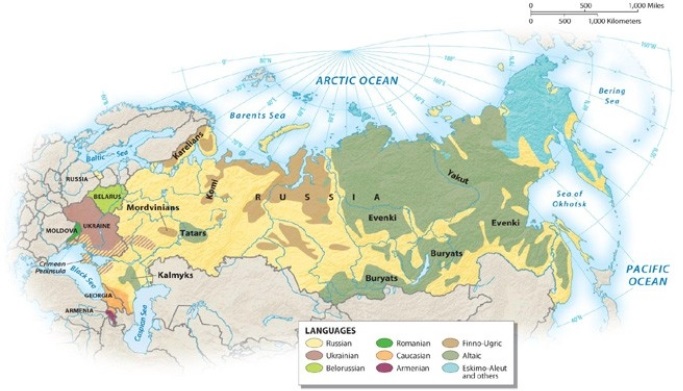 <strong>In what part of Russia are Finno-Ugric speaking peoples primarily located?  </strong> A) Eastern B) Southern C) Western D) Northern E) Central <div style=padding-top: 35px> 