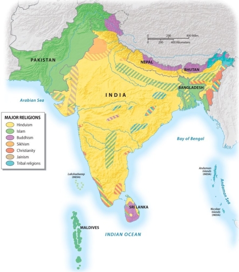 <strong>Of the following regions or countries of South Asia,where would you be most likely to find a Muslim? </strong> A) Kerala, in the Southwest B) Nepal C) Kashmir, in the Northwest D) Bhutan E) Sri Lanka