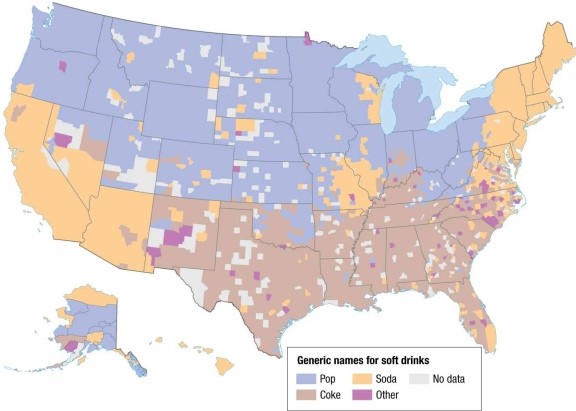 <strong> An analysis of the map of U.S. soft drink terminology shows that the word Coke is more common in</strong> A) Illinois. B) Mississippi. C) New York. D) Oregon. E) California.