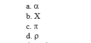 Which of the following Greek symbols is used to represent the population estimate for a correlation coefficient?