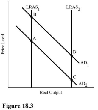 The aggregate supply curves shown in the model in Figure 18.3 are most consistent with the views of