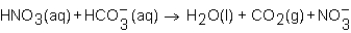<strong>When a solution of HNO<sub>3</sub> is added to a solution of NaHCO<sub>3</sub>,the net ion equation for reaction that occurs is which of the following?</strong> A) B) C) D)