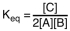 <strong>Which of the following is the proper equilibrium expression for the reaction shown below? 2A + B C + heat</strong> A) B) C) D)