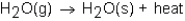 <strong>The deposition of water vapor occurs when frost forms on a window.The correct equation to represent this phase change is _____ .</strong> A) B) C) D)