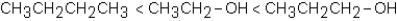 <strong>Which of the following correctly arranges the given compounds in order of increasing boiling point (lowest to highest)?</strong> A) B) C) D)