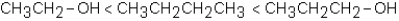 <strong>Which of the following correctly arranges the given compounds in order of increasing boiling point (lowest to highest)?</strong> A) B) C) D)