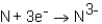 <strong>During the formation of an ionic bond between Na and N,which of the following reactions occurs?</strong> A) B) C) D)