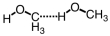 <strong>Which of the following best represents hydrogen bonding in methanol?</strong> A) B) C) D)