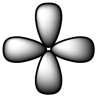 <strong>Which of the following is a reasonable representation of an sp<sup>2</sup> hybridized orbital?</strong> A) B) C) D)