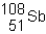 <strong>Sn-108 undergoes electron capture.The product of this reaction would be _____ .</strong> A) B) C) D)