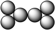 <strong>The figure shown below is an example of what type of molecule? </strong> A)homoatomic,triatomic B)heteroatomic,polyatomic C)homoatomic,polyatomic D)heteroatomic,triatomic