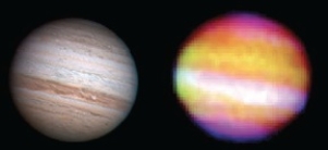 in the following images, which is the representational-color image and for which band of the electromagnetic spectrum