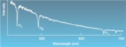 <strong>What kind of spectra is shown above </strong> A)continuous B)blackbody C)emission D)absorption