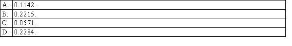 In a normal approximation to the sign test, the standardised test statistic is calculated as z = -1.58. To test the alternative hypothesis that the location of population 1 is to left of the location of population 2, the p-value is: