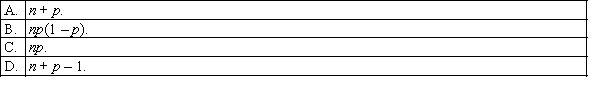 The expected value, E(X), of a binomial probability distribution is: