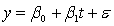 <strong>The linear model for long-term trend is , where t is the time period. The trend is indicated by:</strong> A) . B) . C) . D) .