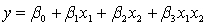 <strong>The model + is referred to as a:</strong> A) first-order model with two predictor variables with no interaction. B) first-order model with two predictor variables with interaction. C) second-order model with three predictor variables with no interaction. D) second-order model with three predictor variables with interaction.