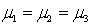 <strong>Which of the following is a correct formulation for the null hypothesis in one-way ANOVA?</strong> A) . B) . C) . D) .