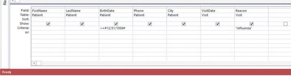 -Based on the criterion for the BirthDate field in the image above, the query will return all patients with a birth date ____.