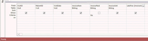 <strong> A calculated field created in a query generates results when ____.</strong> A) the database is opened B) the query's underlying table is opened C) when a report is created D) when the query is run