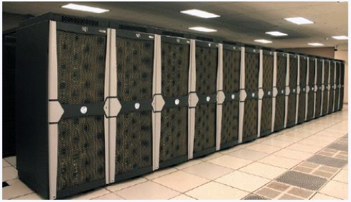 <strong> The computer shown in the figure above is an example of a ____.</strong> A) mainframe B) desktop server C) network hub D) supercomputer
