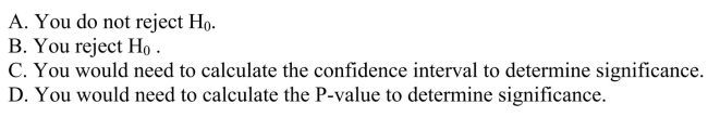 You have determined that your cutoff value at a level = 0.05 is 1.645 when testing for the mean of a population.If you calculate a test statistic of 1.8, 10.8.Find critical values.
