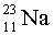 How many protons are there in an atom of ?