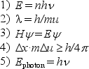 For the following equations, a.name the scientist to whom the equation is attributed. b.in not more than three lines,explain clearly what the equation means or represents.