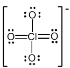 <strong>The formal charge on Cl in the structure shown for the perchlorate ion is  </strong> A)-2 B)-1 C)0 D)+1 E)+2 <div style=padding-top: 35px> 