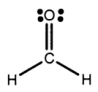 The Lewis structure of formaldehyde,CH<sub>2</sub>O,is shown.Use VSEPR theory to predict the molecular geometry and the H-C-H bond angle.Outline your reasoning.  <div style=padding-top: 35px> 