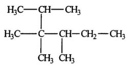 <strong>Select the correct name for the following compound. </strong> A)2-isopropyl-2,3,4-trimethylbutane B)2-isopropyl-2,3-dimethylpentane C)2,3,3,4-tetramethylhexane D)1,1,2,2,3-pentamethylpentane E)None of these choices is correct.