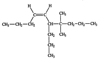 <strong>Select the correct name for the following compound. </strong> A)cis-2-methyl-2,3-dipropyl-4-octene B)cis-7-methyl-6,7-dipropyl-4-octene C)cis-4,4-dimethyl-5-propyl-6-decene D)trans-7,7-dimethyl-6-propyl-4-decene E)cis-7,7-dimethyl-6-propyl-4-decene