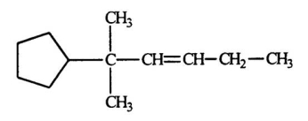 <strong>Select the correct name for the following compound. </strong> A)1,1-dimethyl-1-cylcopentyl-2-pentane B)1,1-dimethyl-2-hexene-cyclopentane C)2-cyclopentyl-2-methyl-3-hexene D)5,5-dimethyl-5-cyclopentyl-3-pentane E)5,5-dimethyl-5-cyclopentyl-3-pentene