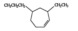 <strong>Select the correct name for the following compound. </strong> A)2-ethyl-4-propylcycloheptene B)3-ethyl-5-propylcycloheptene C)6-ethyl-4-propylcycloheptene D)7-ethyl-5-propylcycloheptene E)3-ethyl-5-propylcyclohexene