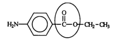 <strong>Benzocaine is from a family of chemicals that are good local anesthetics.Identify the functional group circled. </strong> A)aldehyde B)ketone C)ester D)carboxylic acid E)carbonyl