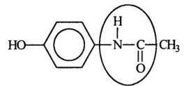 <strong>Acetominophen is a widely used and an effective pain reliever.Identify the functional group circled. </strong> A)aldehyde B)alcohol C)amide D)amine E)carbonyl