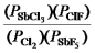 <strong>What is the mass-action expression,Q<sub>p</sub>,for the following reaction? SbF<sub>5</sub>(g)+ 4Cl<sub>2</sub>(g) SbCl<sub>3</sub>(g)+ 5ClF(g)</strong> A) B) C) D) E)None of these is the correct mass-action expression.