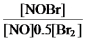 <strong>Write the mass-action expression,Q<sub>c</sub>,for the following chemical reaction. NO(g)+ Br<sub>2</sub>(g) NOBr(g)</strong> A) B) C) D) E)