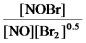 <strong>Write the mass-action expression,Q<sub>c</sub>,for the following chemical reaction. NO(g)+ Br<sub>2</sub>(g) NOBr(g)</strong> A) B) C) D) E)